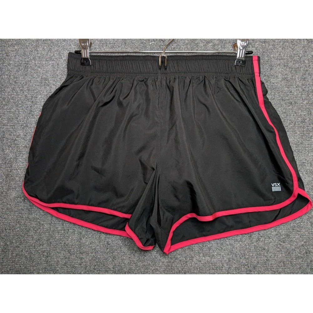 VSX Victorias Secret Athletic Shorts Black Sport Lined Running Womens Medium